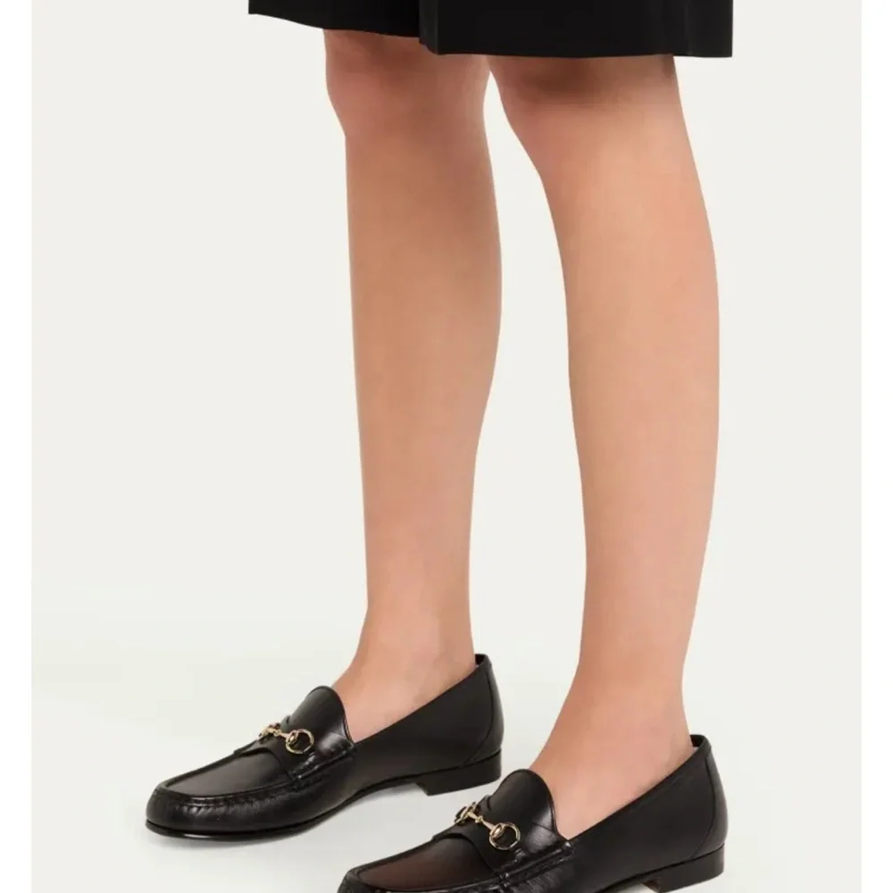 Gucci Black Leather Slip-On Loafers - Picture 3 of 10